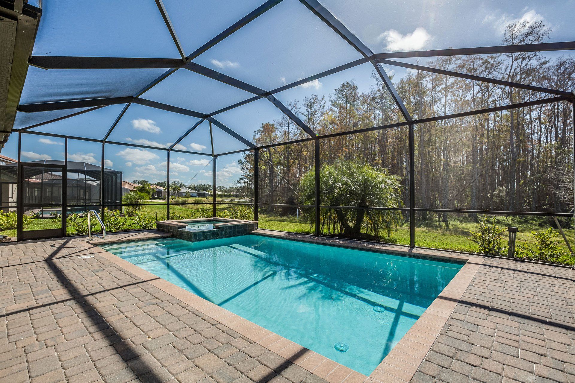 Crystal-clear pool water
