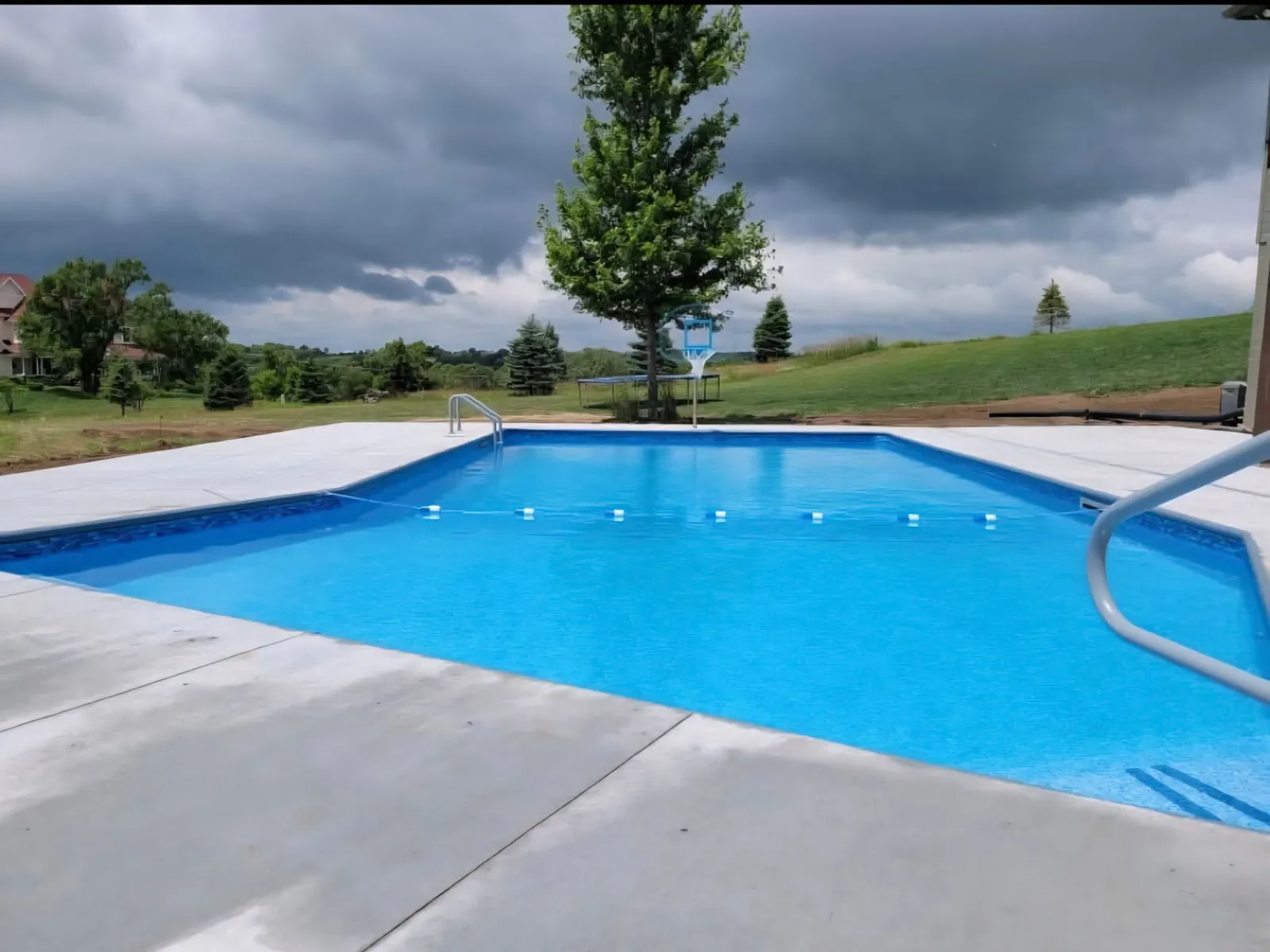 Renovated inground pool
